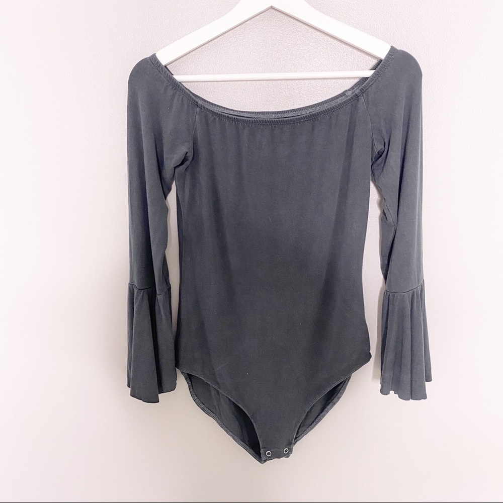 American Eagle Bell Sleeve Off Shoulder Bodysuit